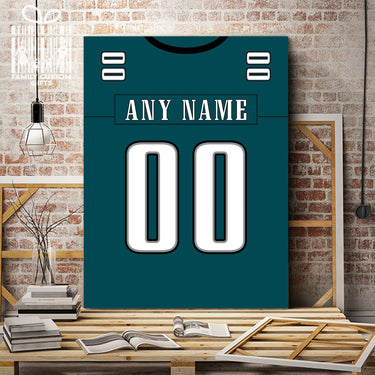 Philadelphia Jersey Custom Canvas Print Wall Art for Boy Girl Men Women Football Personalized Canvas Art